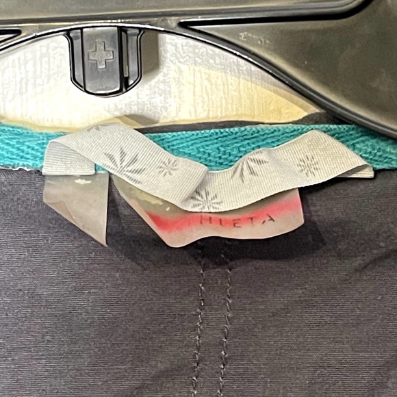 Athleta Full Zip Jacket Size Small Blue Hooded Stretch Womens Roll Tab Sleeves - Picture 5 of 6